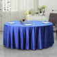 120" Royal Blue Seamless Premium Velvet Round Tablecloth, Reusable Linen