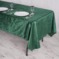Premium Reusable Velvet Rectangle Tablecloth Hunter Emerald Green Seamless Linen 60 Inch x 102 Inch 