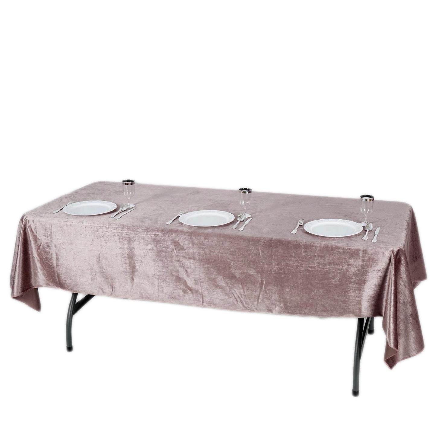 60 Inch x 102 Inch Seamless Linen Mauve Reusable Velvet Premium Rectangle Tablecloth