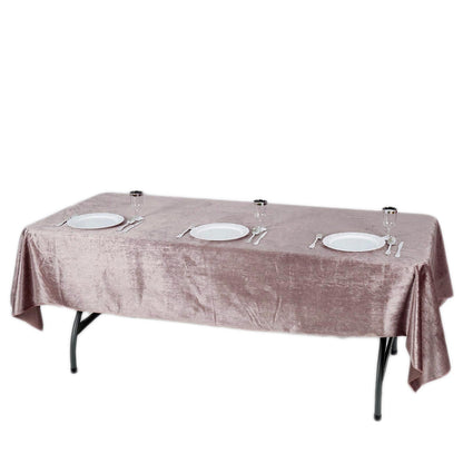 60 Inch x 102 Inch Seamless Linen Mauve Reusable Velvet Premium Rectangle Tablecloth