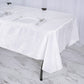 Seamless Linen 60 Inch x 102 Inch White Reusable Premium Velvet Rectangle Tablecloth 