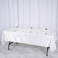 Premium Reusable Velvet Rectangle Tablecloth White Seamless Linen 60 Inch x 102 Inch 