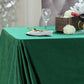90x132inch Hunter Emerald Green Seamless Premium Velvet Rectangle Tablecloth, Reusable Linen