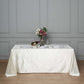 90"x132" Ivory Seamless Premium Velvet Rectangle Tablecloth, Reusable Linen