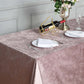 90x132inch Mauve Seamless Premium Velvet Rectangle Tablecloth, Reusable Linen