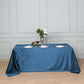 90"x132" Navy Blue Seamless Premium Velvet Rectangle Tablecloth, Reusable Linen