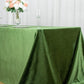 90x132inch Olive Green Seamless Premium Velvet Rectangle Tablecloth, Reusable Linen