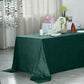 90"x156" Hunter Emerald Green Seamless Premium Velvet Rectangle Tablecloth, Reusable Linen