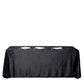 90inch x 156inch Black Seamless Premium Velvet Rectangle Tablecloth, Reusable Linen