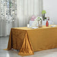 90"x156" Gold Seamless Premium Velvet Rectangle Tablecloth, Reusable Linen