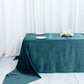 Peacock Teal Velvet Reusable 90 Inch x 156 Inch Rectangle Premium Seamless Linen Tablecloth