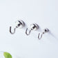 Silver metal heavy duty magnetic hooks for versatile hanging solutions.
