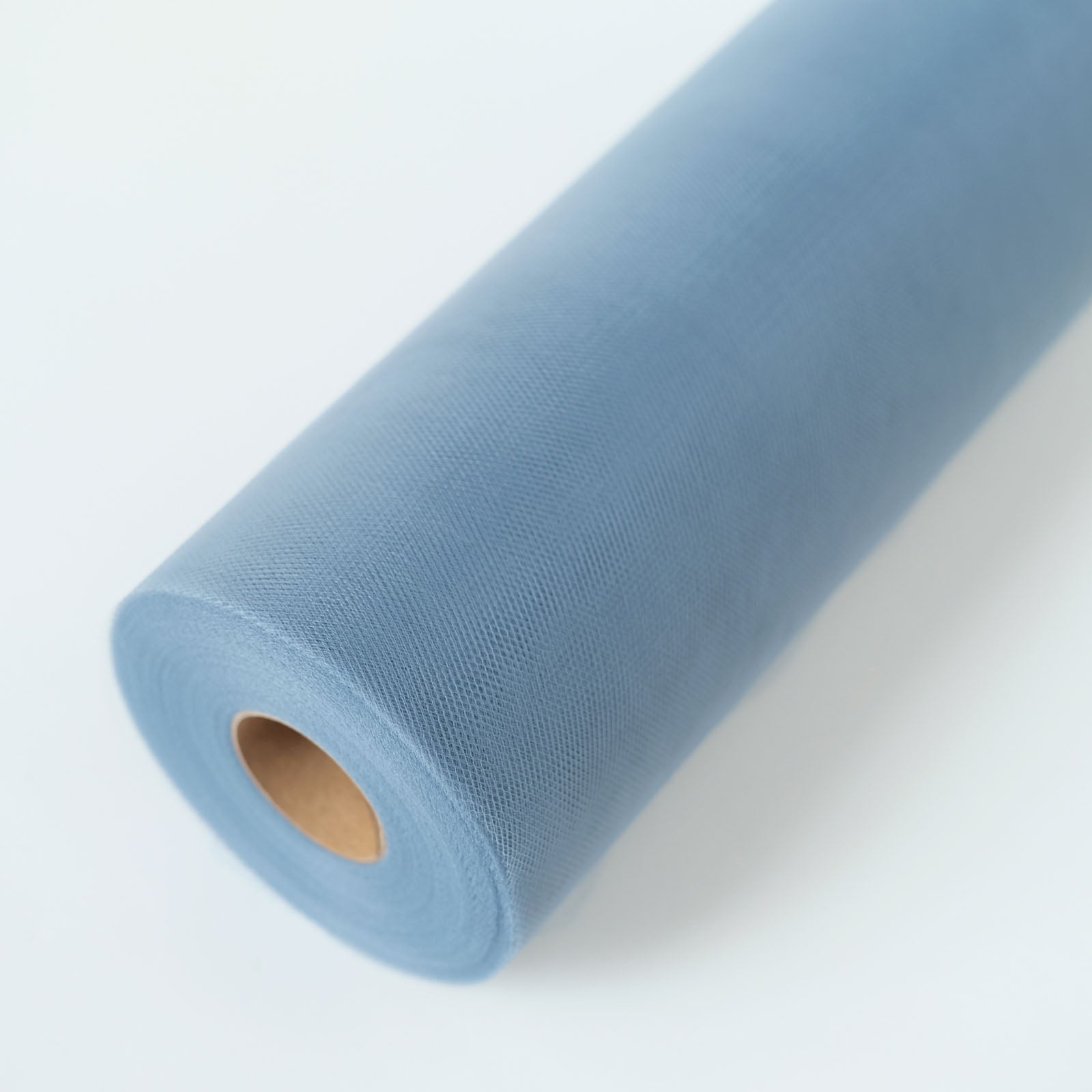 12 Inch By 100 Yards Tulle Fabric Dusty Blue Sheer Nylon