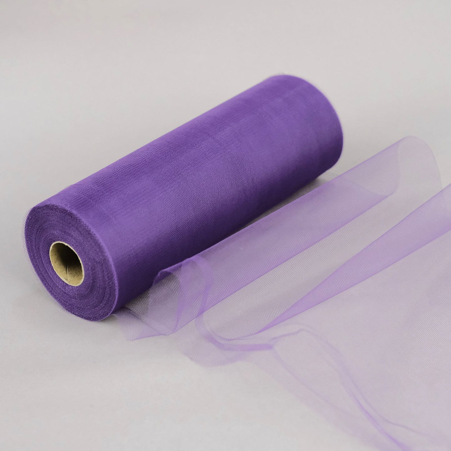 Bolt Of Tulle Sheer Fabric 12 Inch x 100 Yard In Purple