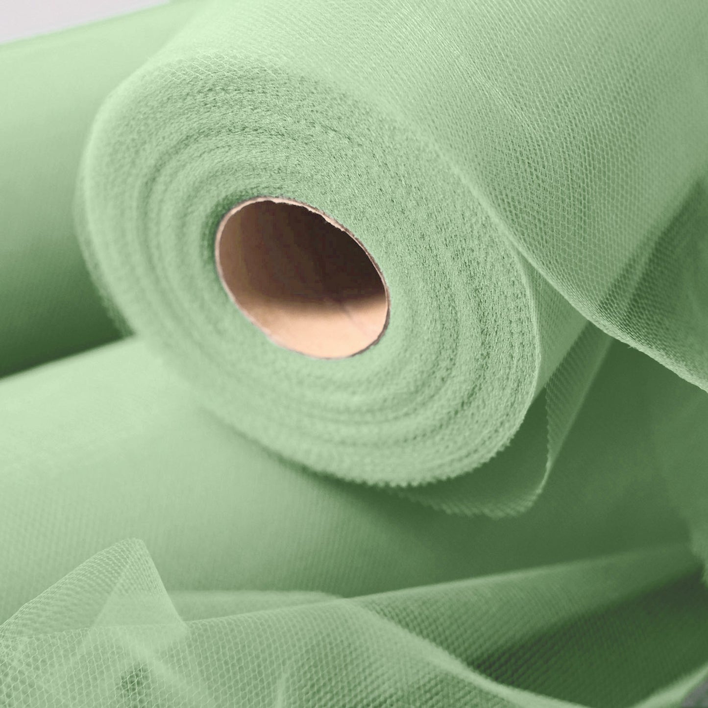 Sheer Nylon Fabric Bolt Sage Green Tulle Fabric 6 Inch By 100 Yards