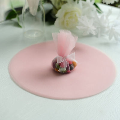 Elegant Blush Tulle Circles for Stunning Party Favors