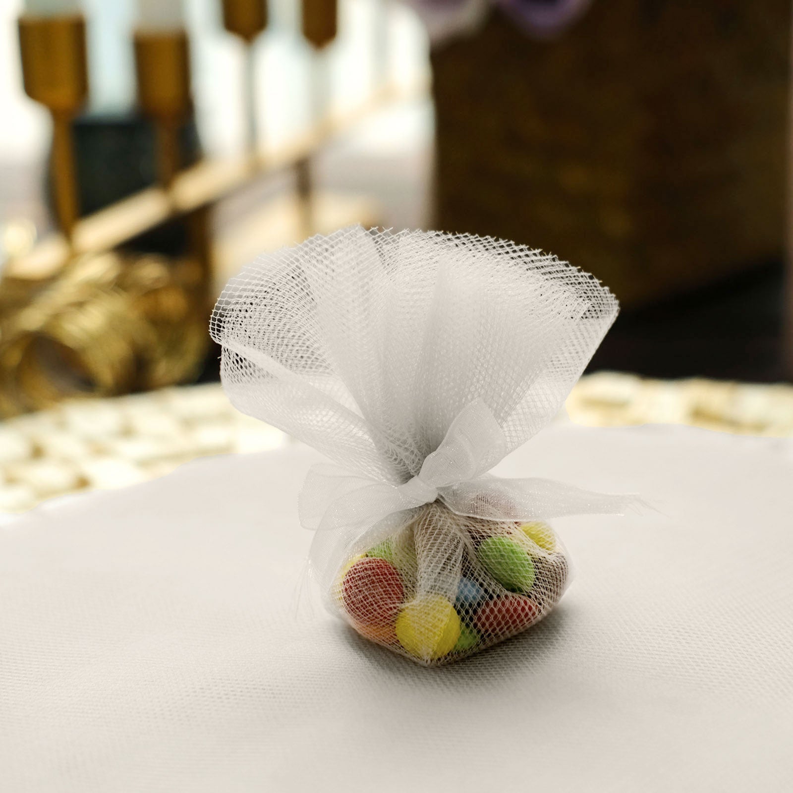 9 Inch Sheer Taupe Nylon Tulle Circles