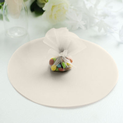 Elevate Your Event with Taupe Sheer Tulle Circles