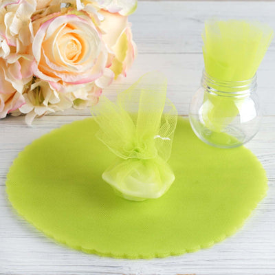 Elegant Apple Green Tulle Circles for Event Decor