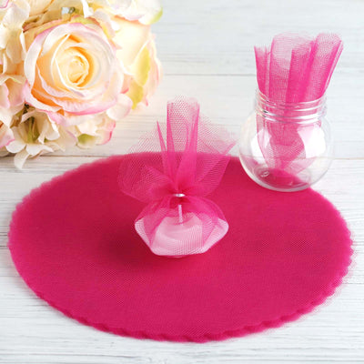 Elevate Your Favors with Fuchsia Tulle Circles