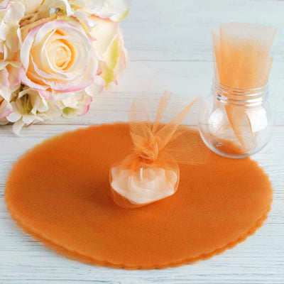 Elevate Your Event with Orange Sheer Tulle Circles