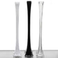 Black Eiffel Tower glass flower vases in a 6 pack.