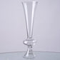 Clear crystal trumpet vase, 15 inches tall, pack of 4.