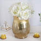Gold Crackle Glass Flower Vase, Hurricane Candle Holders