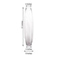 Clear glass vase, 31 inches tall, 4 inches wide, perfect for floral arrangements.