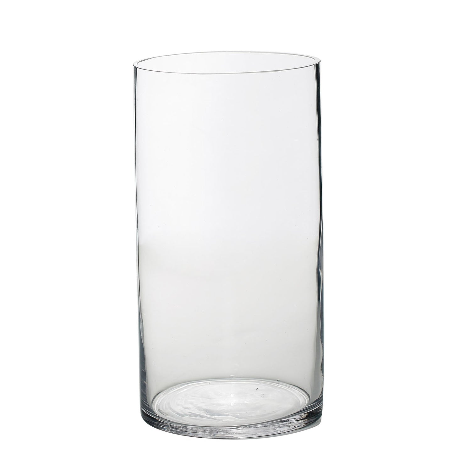 Set Of 12 Round Heavy Duty Clear Cylinder Glass Vases 10 Inch