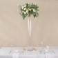 2 Pack | 40" Round Heavy Duty Clear Cylinder Glass Vases, Tall Flower Vase