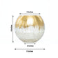 Gold foiled crackle glass bud vase, round bubble bowl centerpiece.