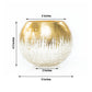 Gold foiled crackle glass bubble vase, 4.5 inches tall.