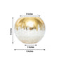 Gold foiled crackle glass bubble vase, 6 inches tall.