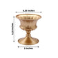 Gold metal Roman style flower vase, antique mini compote design.