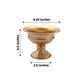 4" gold metal flower vase, antique mini compote design.