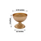 Gold ribbed pedestal vase, antique mini compote style, 4 inches tall.