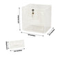 Clear Acrylic 3D Leaf Petal Card Box With Lock Key & Sign Stand 10X8.5X9.8 Inch