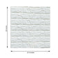 White foam brick peel and stick 3D wall tile panel.