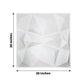 Matte white 3D diamond textured stick-on wall panel, 20"x20".