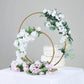 Gold Metal Hoop Double Flower Stand 24 Inch 16 Inch
