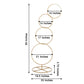 Gold 4-tier hoop flower stand for weddings and events, elegant centerpiece.