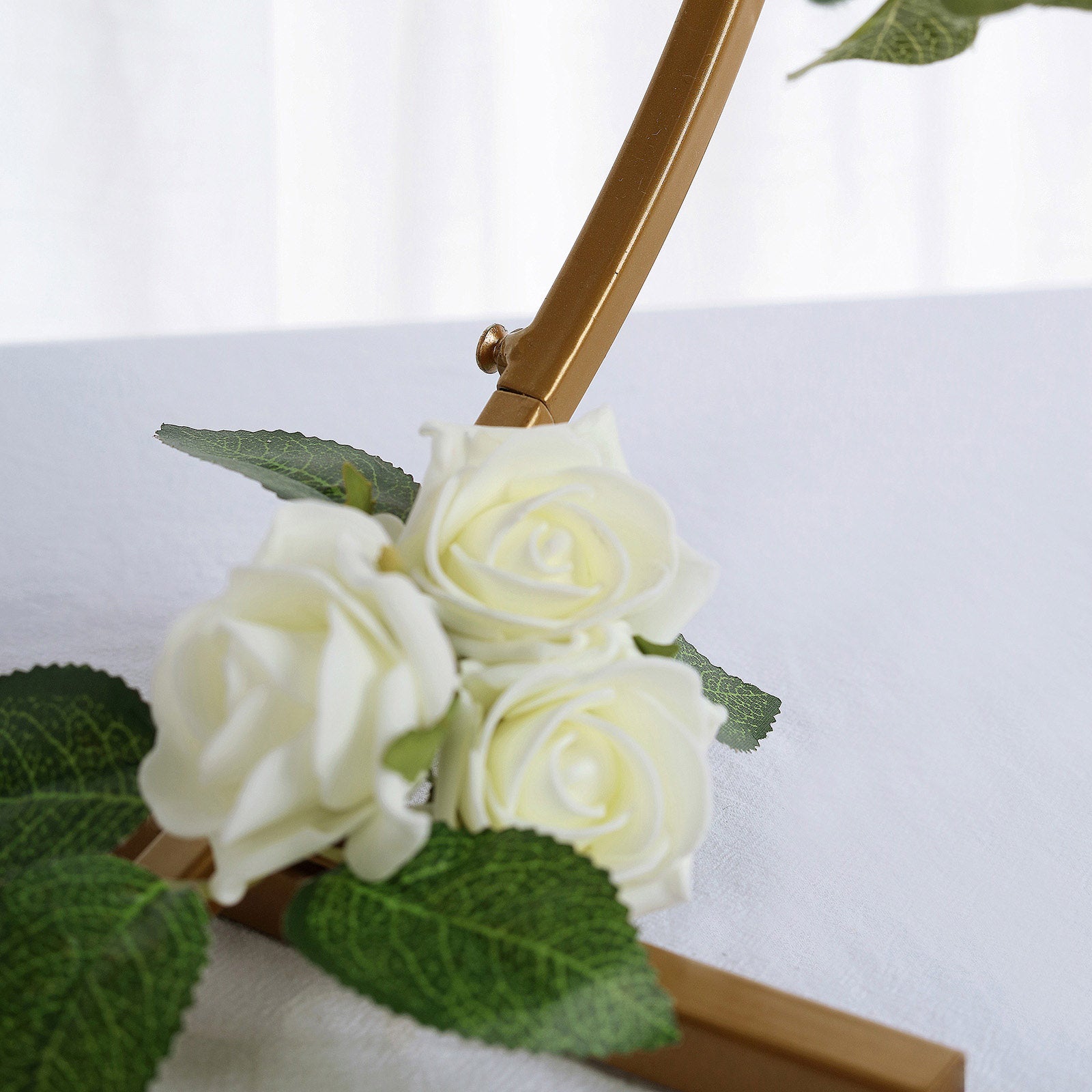 Metal Round Arch Table Decor In Gold 20 Inch