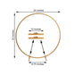 24 Inch Gold Metal Round Hoop Wreath Arch Centerpiece