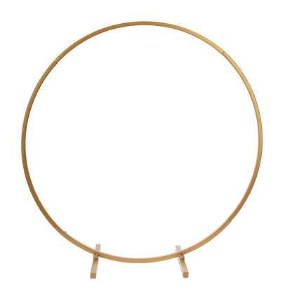 Round Gold Metal Arch Centerpiece 24 Inch Hoop Wreath#whtbkgd 
