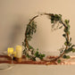 Gold Metal 24 Inch Round Hoop Wreath Arch Centerpiece 