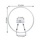 Silver round arch wedding centerpiece for tabletop decor, 24 inches in size.