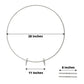 28" silver metal round hoop wedding centerpiece floral wreath frame.