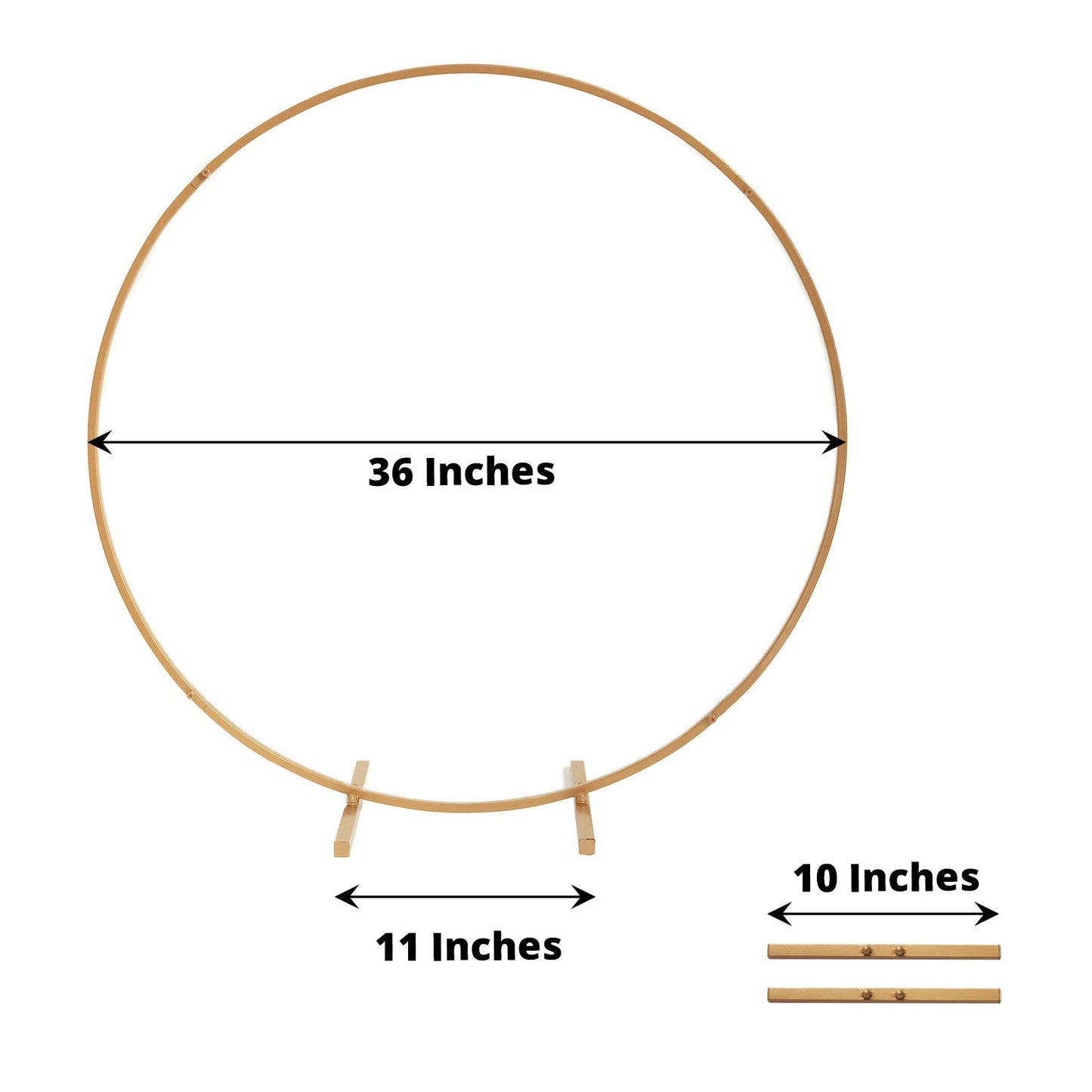 36" gold metal round hoop wedding centerpiece floral wreath frame.