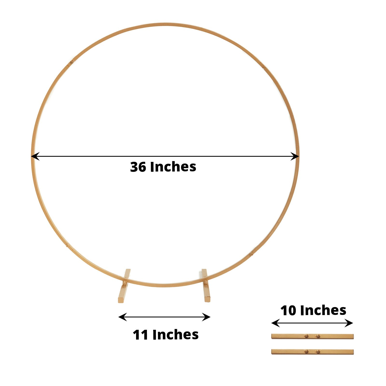 36" gold metal round hoop wedding centerpiece floral wreath frame.